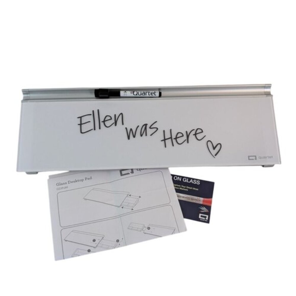Quartet Desktop Glass Computer Pad 18x6 Ellen Be‎ Kind Box GDP186EL NEW